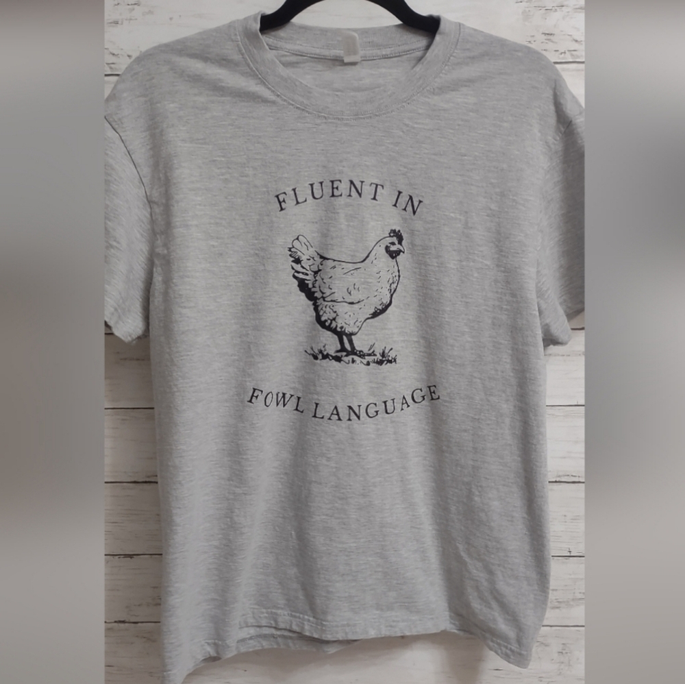 XXL T/ FLUENT IN FOUL LANGUAGE 100% cotton
